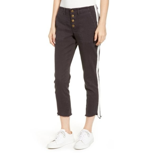 Pam & Gela double stripe step hem pants Phantom EUC - Picture 3 of 9